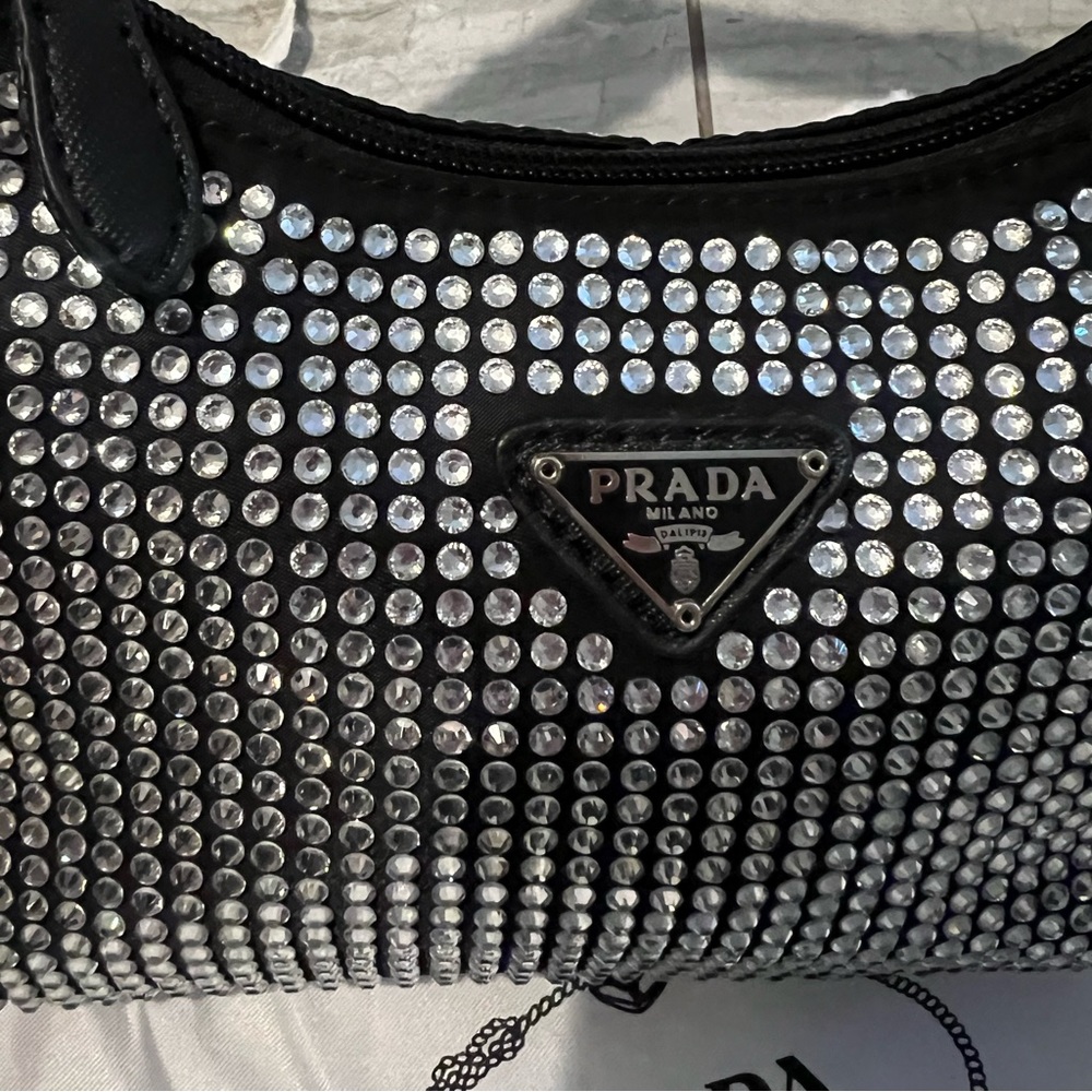 SOLD Satin mini-bag with crystals
